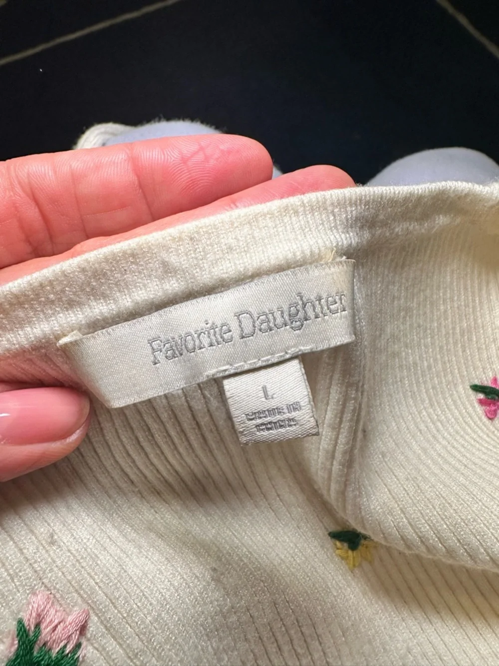 Favorite Daughter Knit Cardigan with Floral Embroidery - Picture 4 of 8